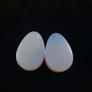 1 1/4inch-32mm Opalite Teardrop Plugs/Gauges